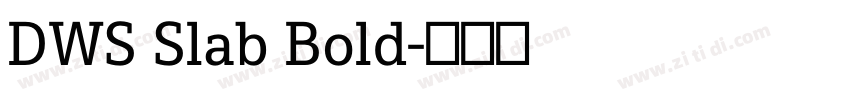DWS Slab Bold字体转换